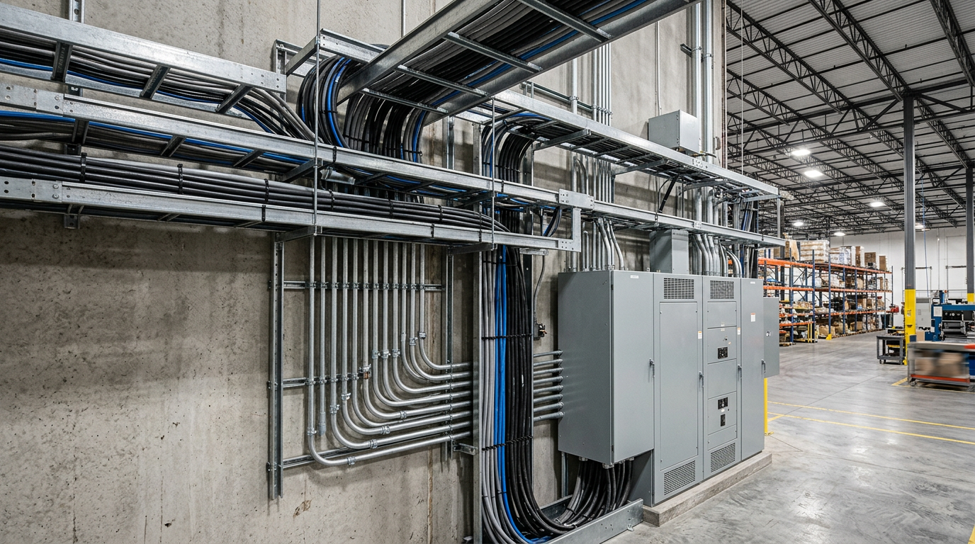 Industrial electrical distribution and cable tray installation Kuwait