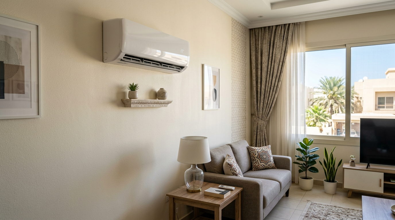 Residential split AC installation villa apartment Kuwait
