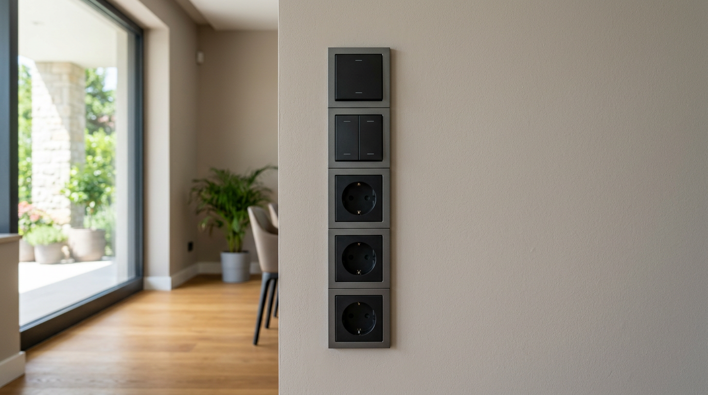 Residential socket and switch installation